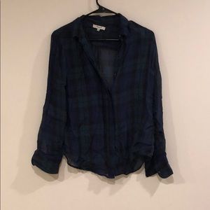 Sheer Plaid Buttondown